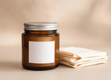 Soy jar candle in amber glass