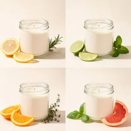 Citrus herb candle range