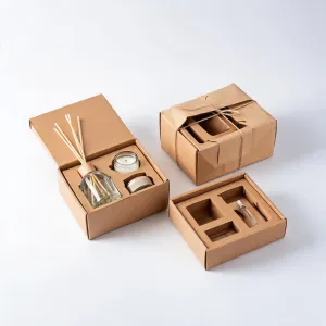 Corporate fragrance gifts ready for packing